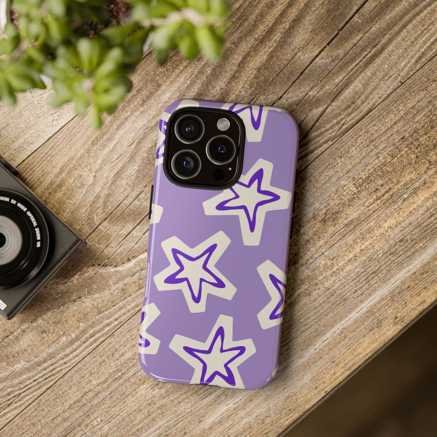 Starry Pattern Phone Case, Cute Star Design, Tough Phone Cover, Gifts for Her, Stylish Phone Accessory