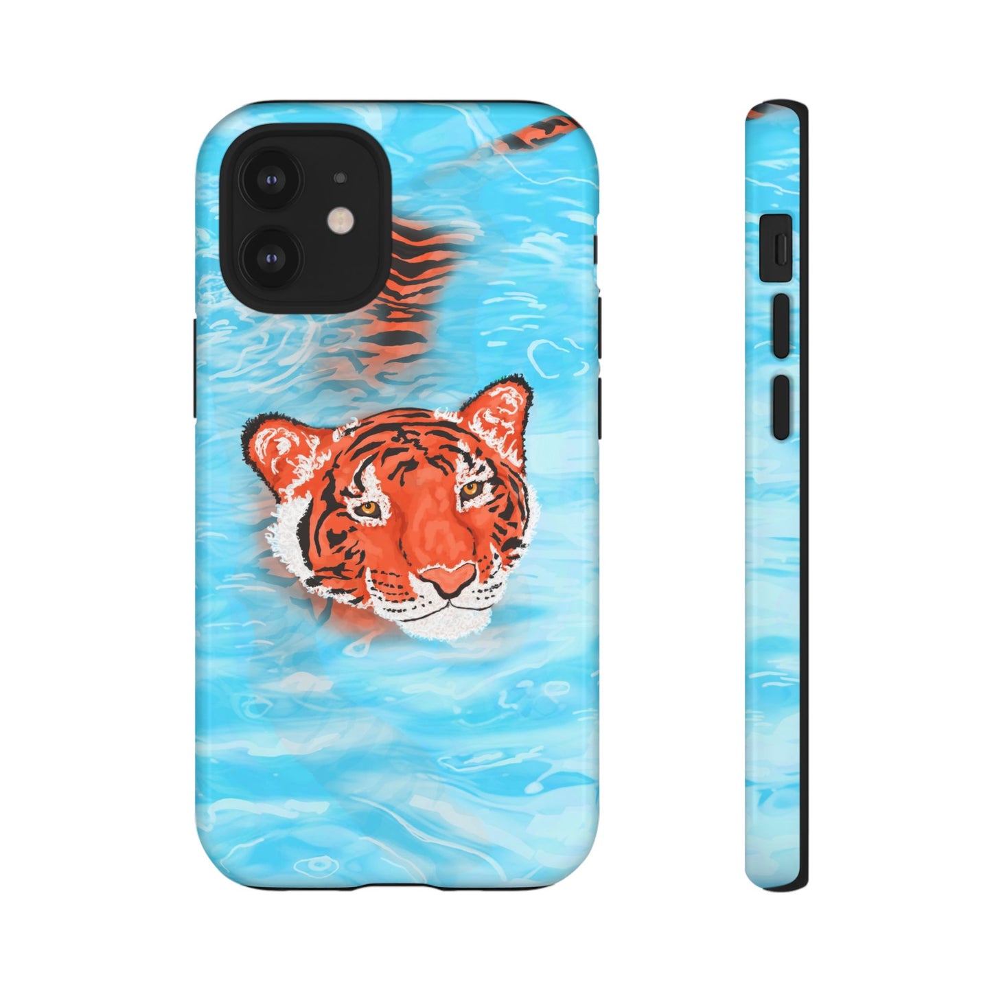 Vibrant Tiger Phone Case, Wildlife Lover Gift, Phone Accessories, Animal Print Case, Summer Vibe, Cool Phone Cover