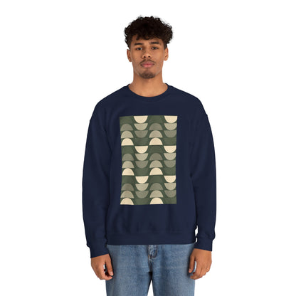 Stylish Geometric Crewneck Sweatshirt for Relaxed Vibes, Cozy Layer, Unisex Fashion Piece, Perfect Gift for Art Lovers, Casual Wear