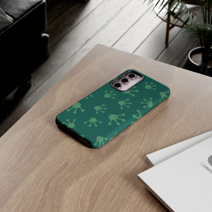 Frog Print Phone Case, Nature Lover Gift, Eco-Friendly Cover, Fun Green Design, Unique Frog Accessories