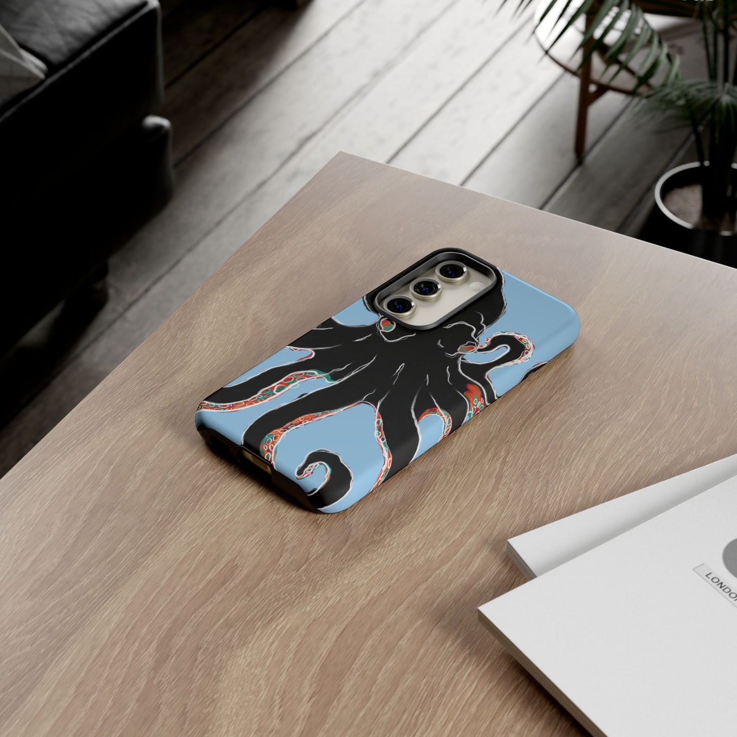 Octopus Tough Phone Case, Sea Creature Design, Ocean Lover Gift, Unique Phone Cover, Underwater Artwork
