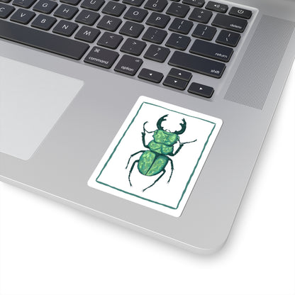 Eclectic Beetle Kiss-Cut Stickers, Nature Lover Decor, Creepy-Crawly Gifts, Fun Laptop Accessories, Artistic Bug Art, Unique Decor