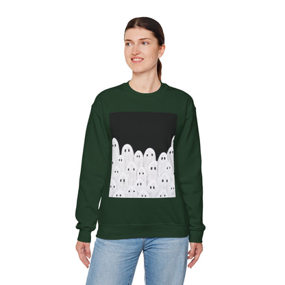 Painted Ghosts Crewneck | Cozy Sweatshirt, Perfect for Halloween, Fall, and Spooky Season