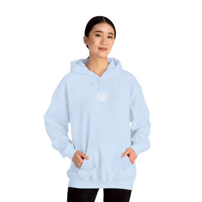 Lotus Flower Unisex Hoodie: Cozy Sweatshirt, Gift for Yoga Lovers, Meditation Apparel, Casual Streetwear, Nature-Inspired Wear, Artsy Collage, Cool Crewnecks