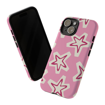 Starry Pink Phone Case | Tough Cases for Trendy Protection, Cute Gift, Fun Design, Holiday Match, Everyday Use
