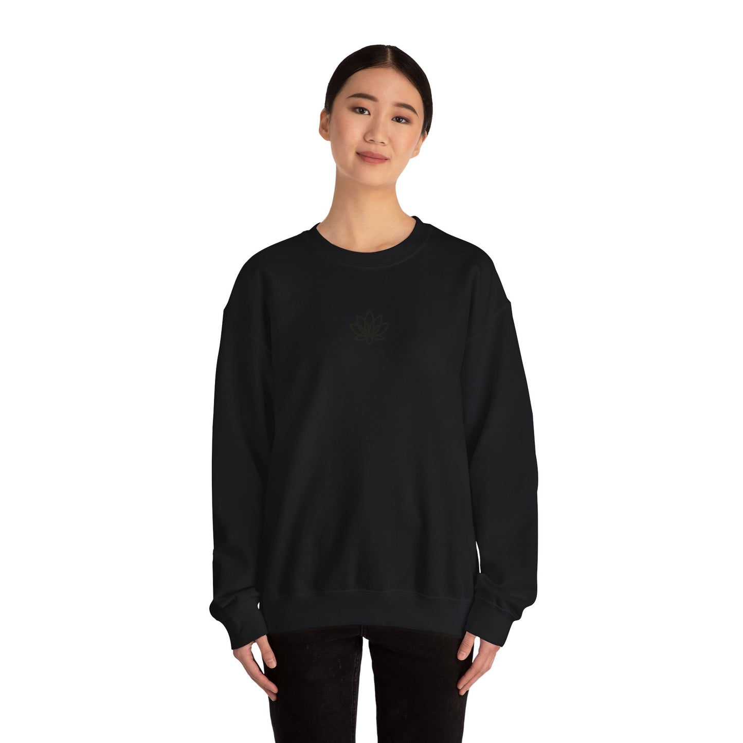 Lotus & Sun Graphic Sweatshirt, Relaxed Fit Crewneck, Perfect Gift for Spring, Cozy Fashion, Unisex Apparel, Gift for Him, Gift for Her, Fall Vibes, Autumn Crewneck