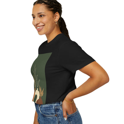 Earthy Bohemian T-Shirt with Botanical Design, Casual Tee for Nature Lovers, Gift for Plant Enthusiasts, Eco-Friendly Fashion, Everyday Wear
