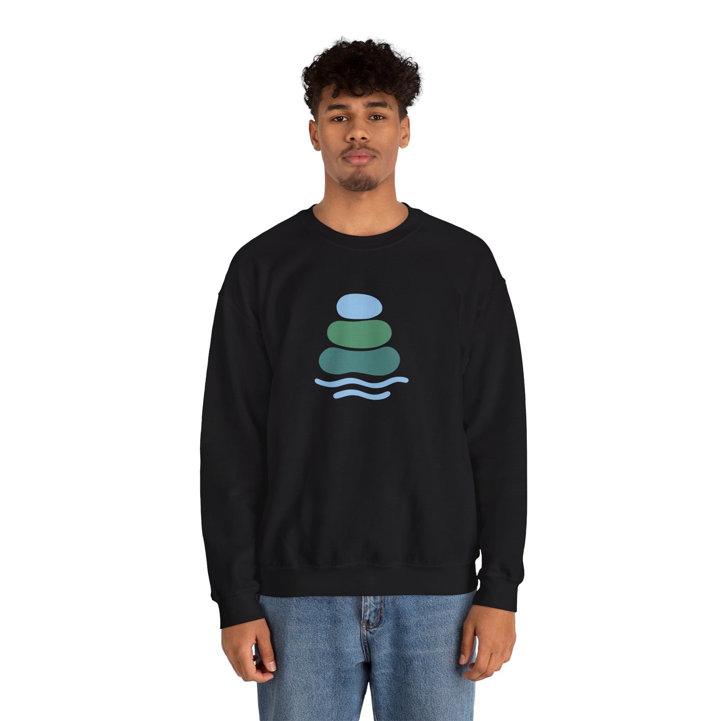 Serene Balance Crewneck Sweatshirt, Cozy Layering Piece, Casual Everyday Wear, Ideal for Relaxation, Gift for Mindfulness Enthusiasts