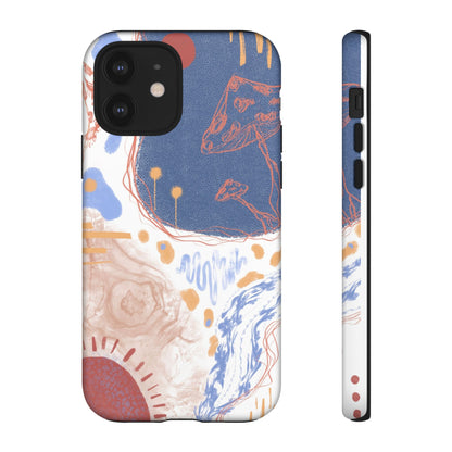 Artistic Phone Case with Abstract Design, Tough Phone Case, Unique Gift, Trendy Accessories, Modern Art Case, Stylish Tech Gear