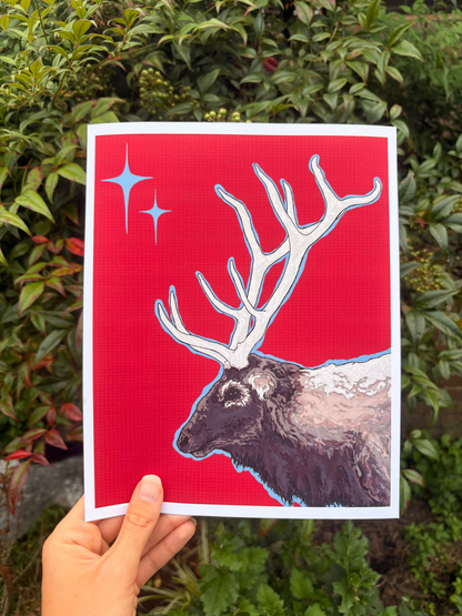Starbound Elk Art Print
