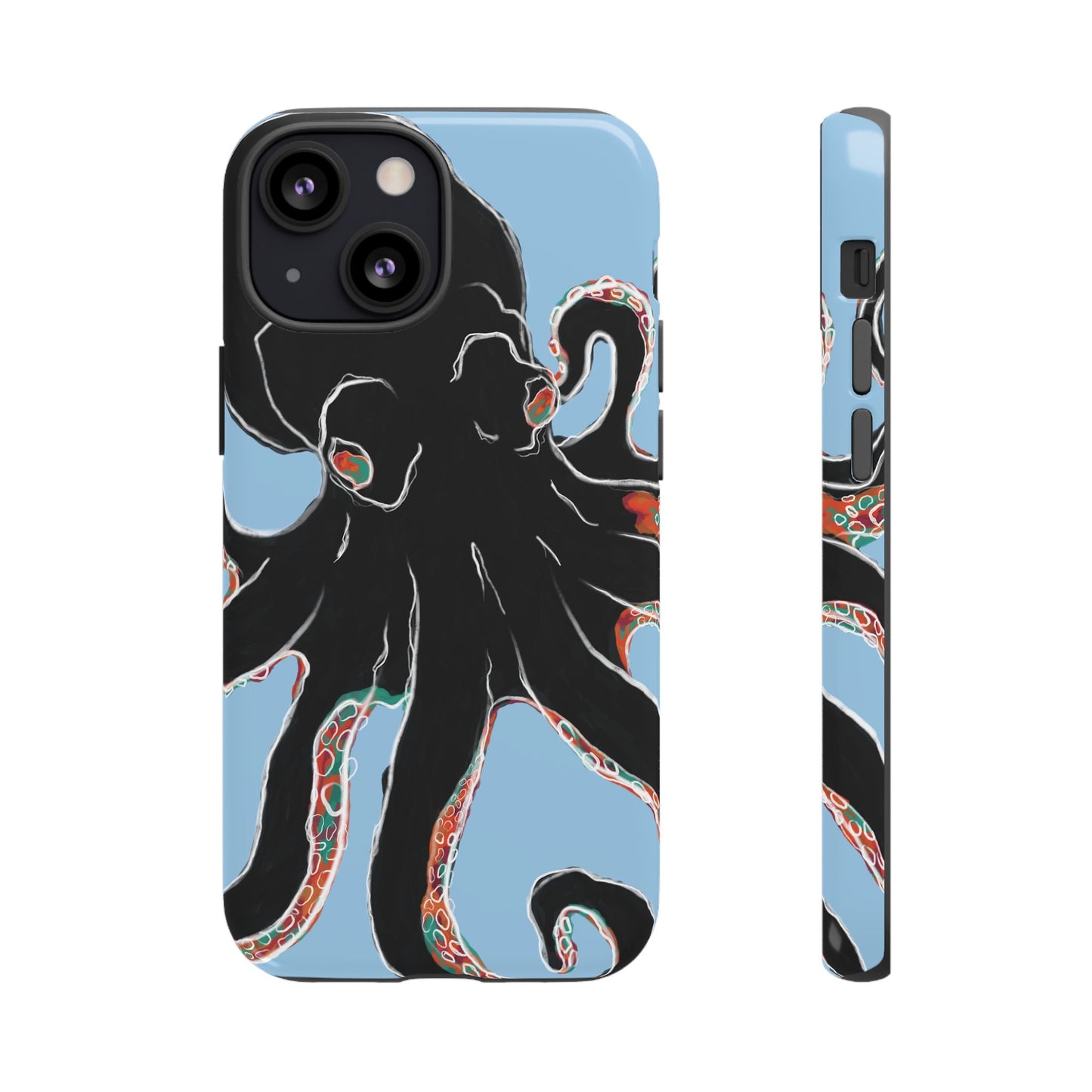 Octopus Tough Phone Case, Sea Creature Design, Ocean Lover Gift, Unique Phone Cover, Underwater Artwork