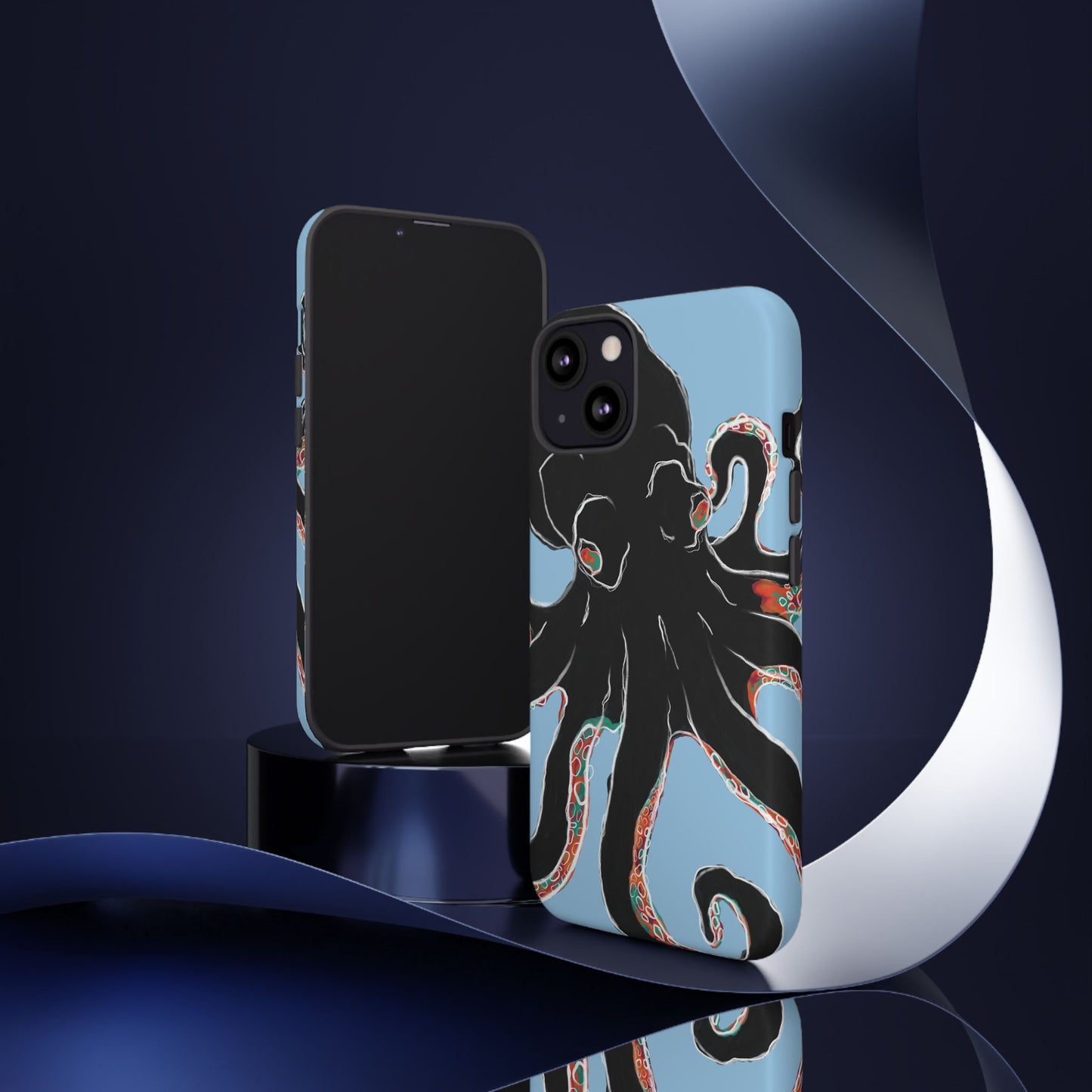 Octopus Tough Phone Case, Sea Creature Design, Ocean Lover Gift, Unique Phone Cover, Underwater Artwork