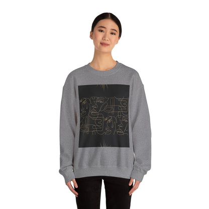 Stylish Unisex Crewneck Sweatshirt - Modern Art Design, Cozy Gift for Him/Her, Perfect for Fall, Casual Wear, Art Lovers, Abstract, Minimalist, Autumn Vibes