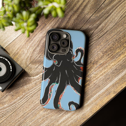Octopus Tough Phone Case, Sea Creature Design, Ocean Lover Gift, Unique Phone Cover, Underwater Artwork