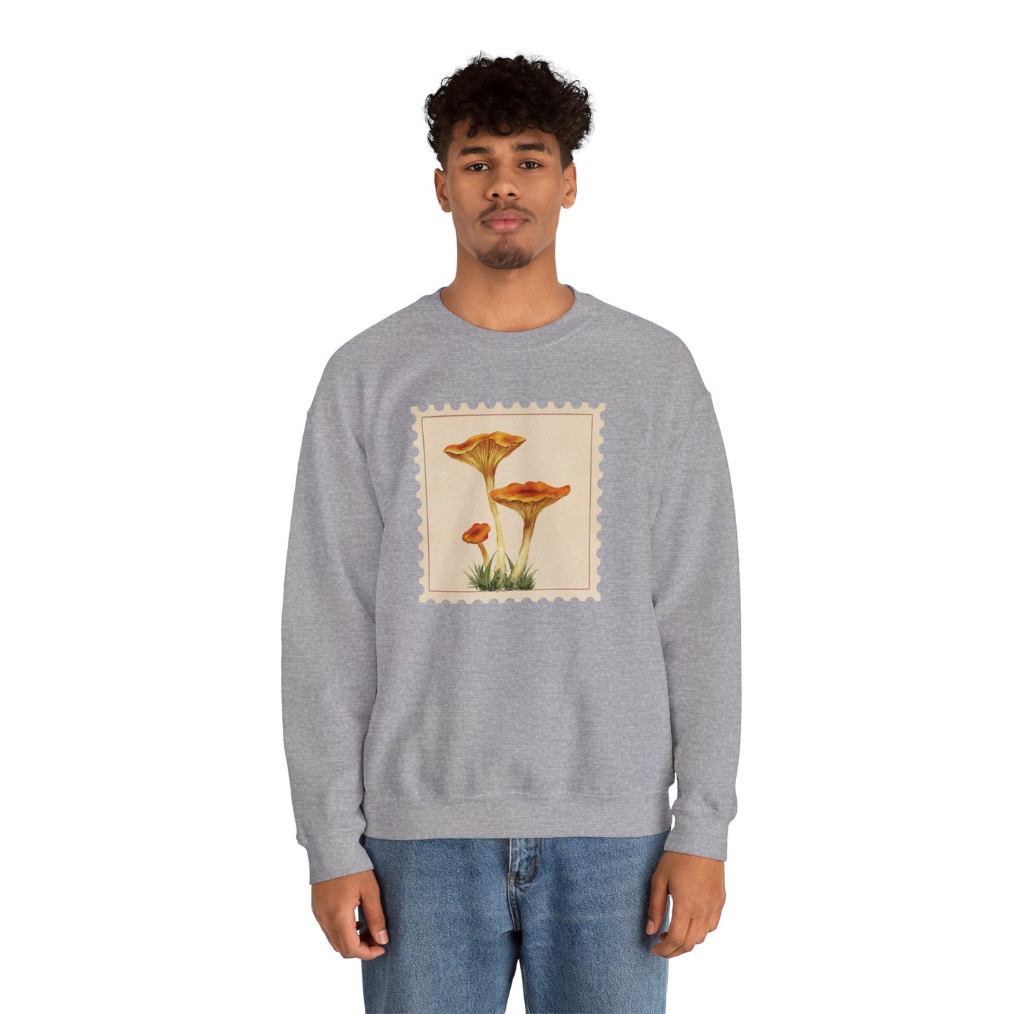 Vintage Floral Crewneck Sweatshirt, Cozy Fall Wear, Unisex Gift, Mushroom Art Apparel, Nature Lover Outfit, Comfy Mushroom Crewneck, Vintage Style