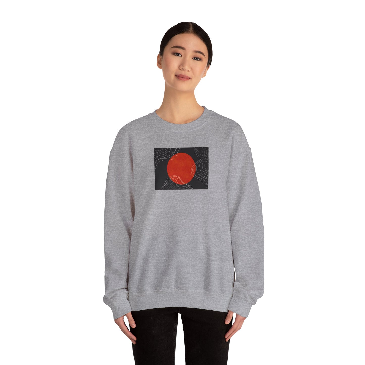 Minimalist Sunset Crewneck Sweatshirt, Cozy Unisex Sweater for Everyday Wear, Gift for Fall, Layering Essential