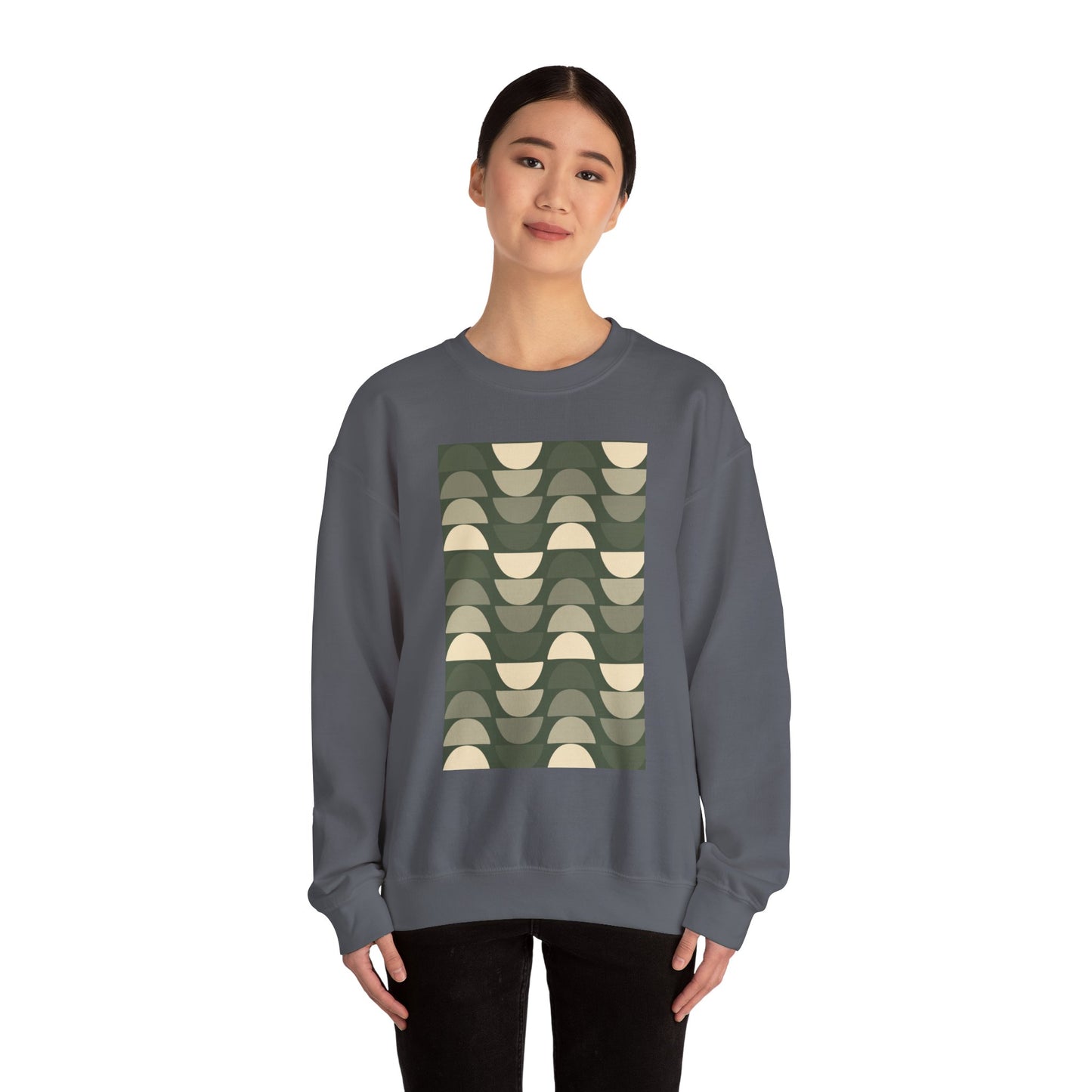 Stylish Geometric Crewneck Sweatshirt for Relaxed Vibes, Cozy Layer, Unisex Fashion Piece, Perfect Gift for Art Lovers, Casual Wear