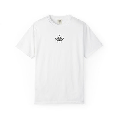 Lotus Bloom Unisex T-shirt, Soft Cotton Tee, Spiritual Gift, Meditation Wear, Casual Daily Outfit, Nature Lover Apparel