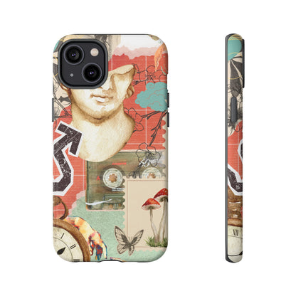 Artistic iPhone Case, Tough Cases with Vintage Design, Unique Phone Cover, Gift for Art Lovers, Protective Case for All Occasions, Vintage Collage Art