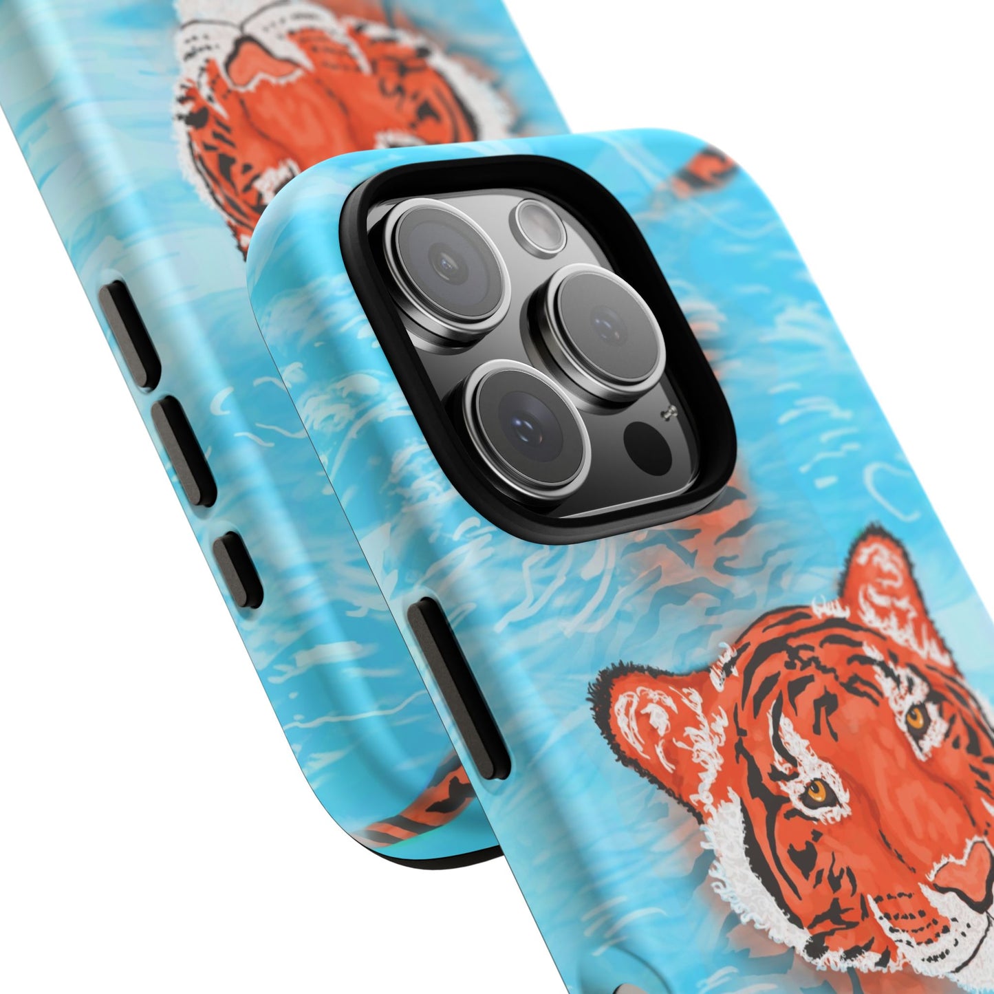 Vibrant Tiger Phone Case, Wildlife Lover Gift, Phone Accessories, Animal Print Case, Summer Vibe, Cool Phone Cover