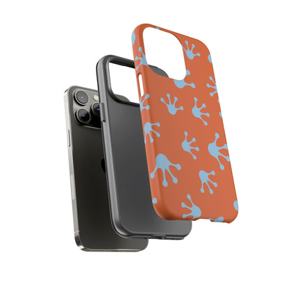 Frog Print Phone Case - Tough Cases, Orange Frog Design, Unique Gift, Fun Accessories, Vibrant Phone Cases, Cool Cases