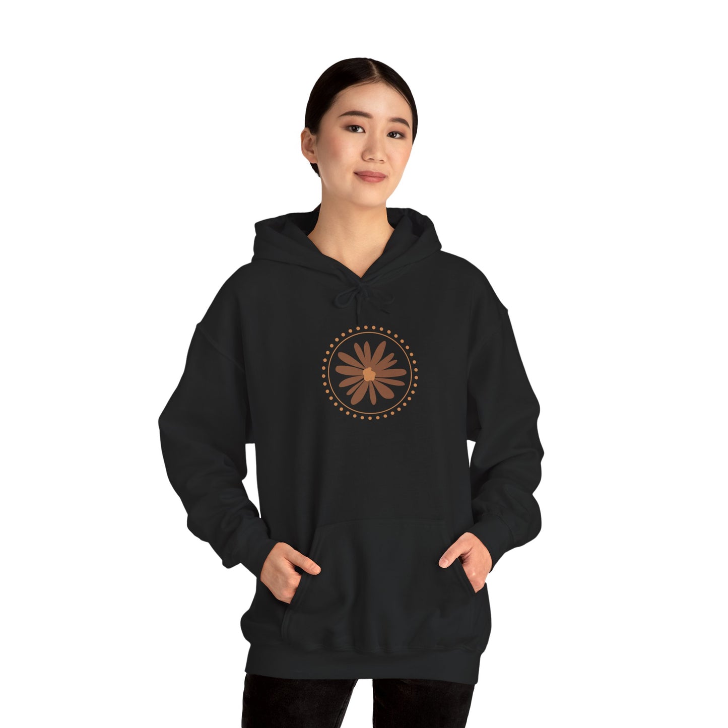 Chic Flower Design Unisex Hoodie, Cozy Sweatshirt, Trendy Gift for Her, Fall Fashion, Casual Comfort Wear