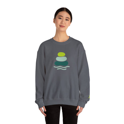 Serene Stones Unisex Crewneck Sweatshirt, Cozy Sweatshirt, Relaxation Apparel, Casual Wear, Mindfulness Gift