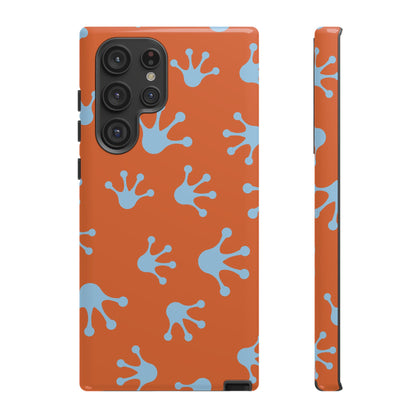 Frog Print Phone Case - Tough Cases, Orange Frog Design, Unique Gift, Fun Accessories, Vibrant Phone Cases, Cool Cases