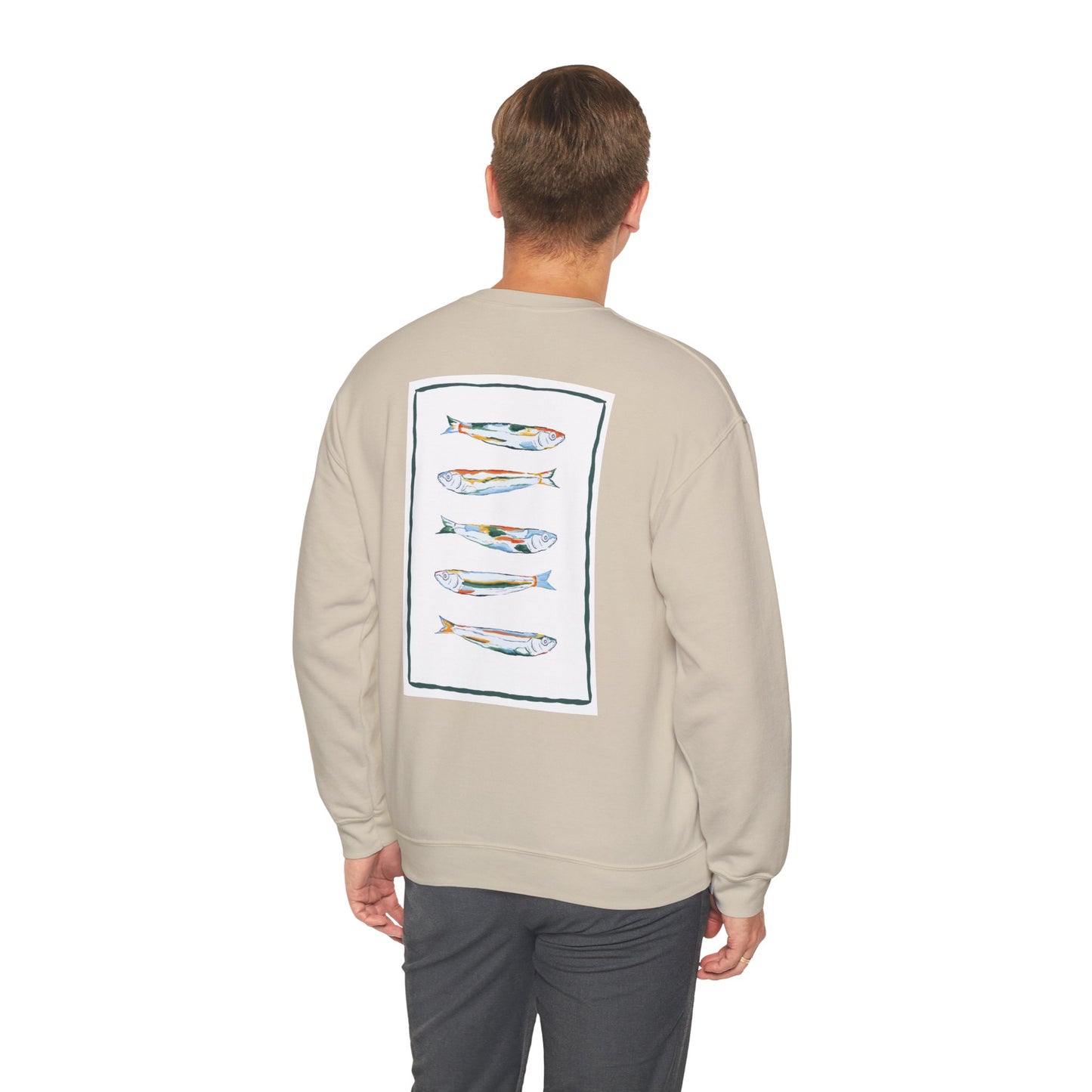 Funky Fish Crewneck Sweatshirt - Zen Frog Cozy & Calm Vibes for All, Perfect Gift for Nature Lovers, Relaxation, and Casual Wear