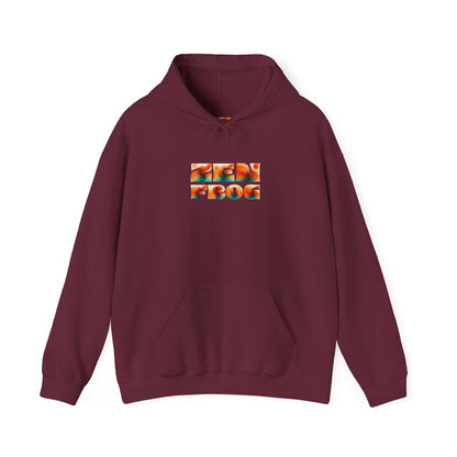 Vibrant Unisex Hoodie with Zen Frog and Snake Design, Cool Gift for Nature Lovers, Casual Wear for All Occasions, Gift for Her, Cool Hoodies