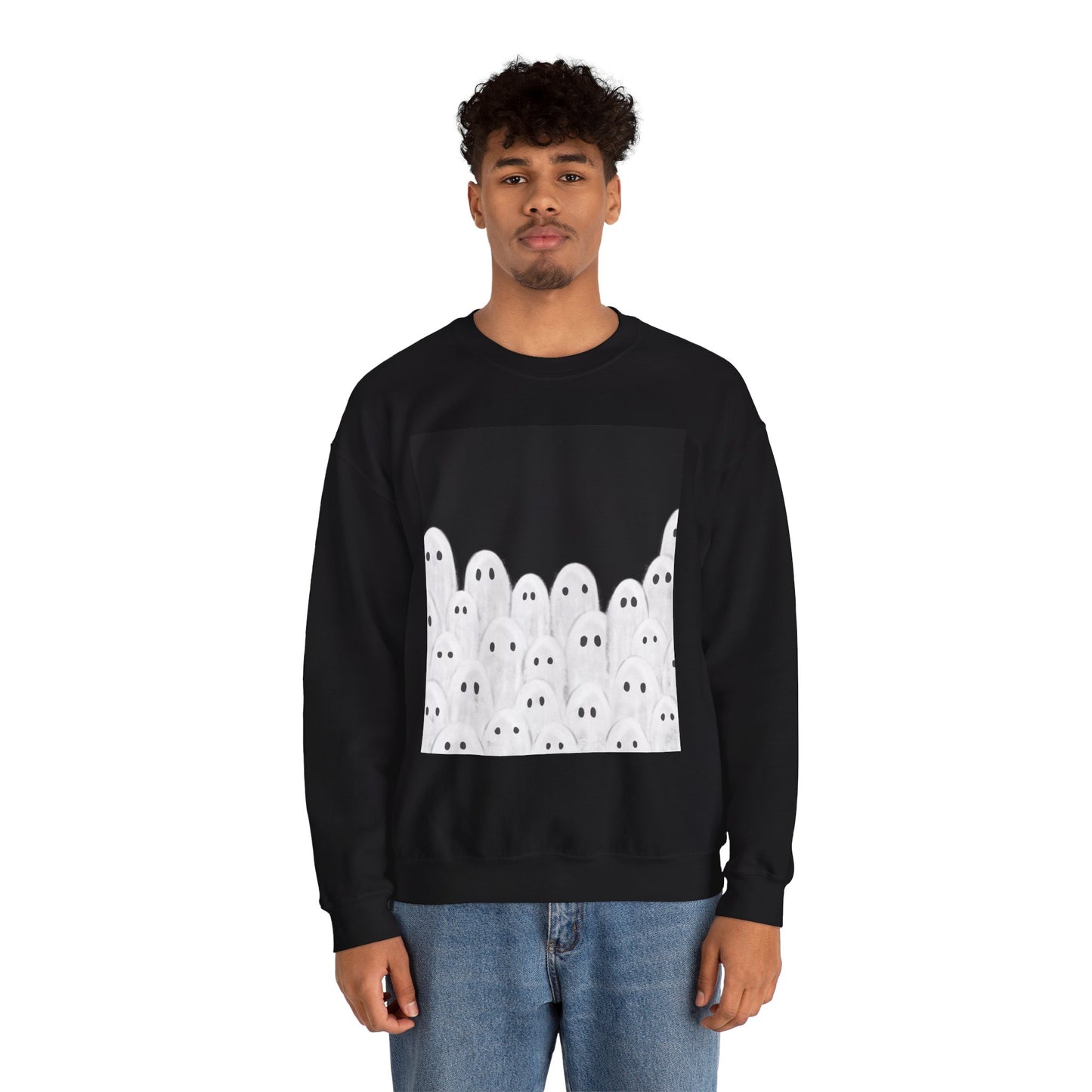 Painted Ghosts Crewneck | Cozy Sweatshirt, Perfect for Halloween, Fall, and Spooky Season