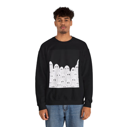 Painted Ghosts Crewneck | Cozy Sweatshirt, Perfect for Halloween, Fall, and Spooky Season