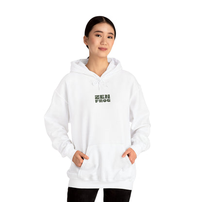 Zen Frog Unisex Hoodie | Relaxed Fashion, Cozy Sweatshirt, Unique Gift, Chill Vibes, Spring and Summer Style