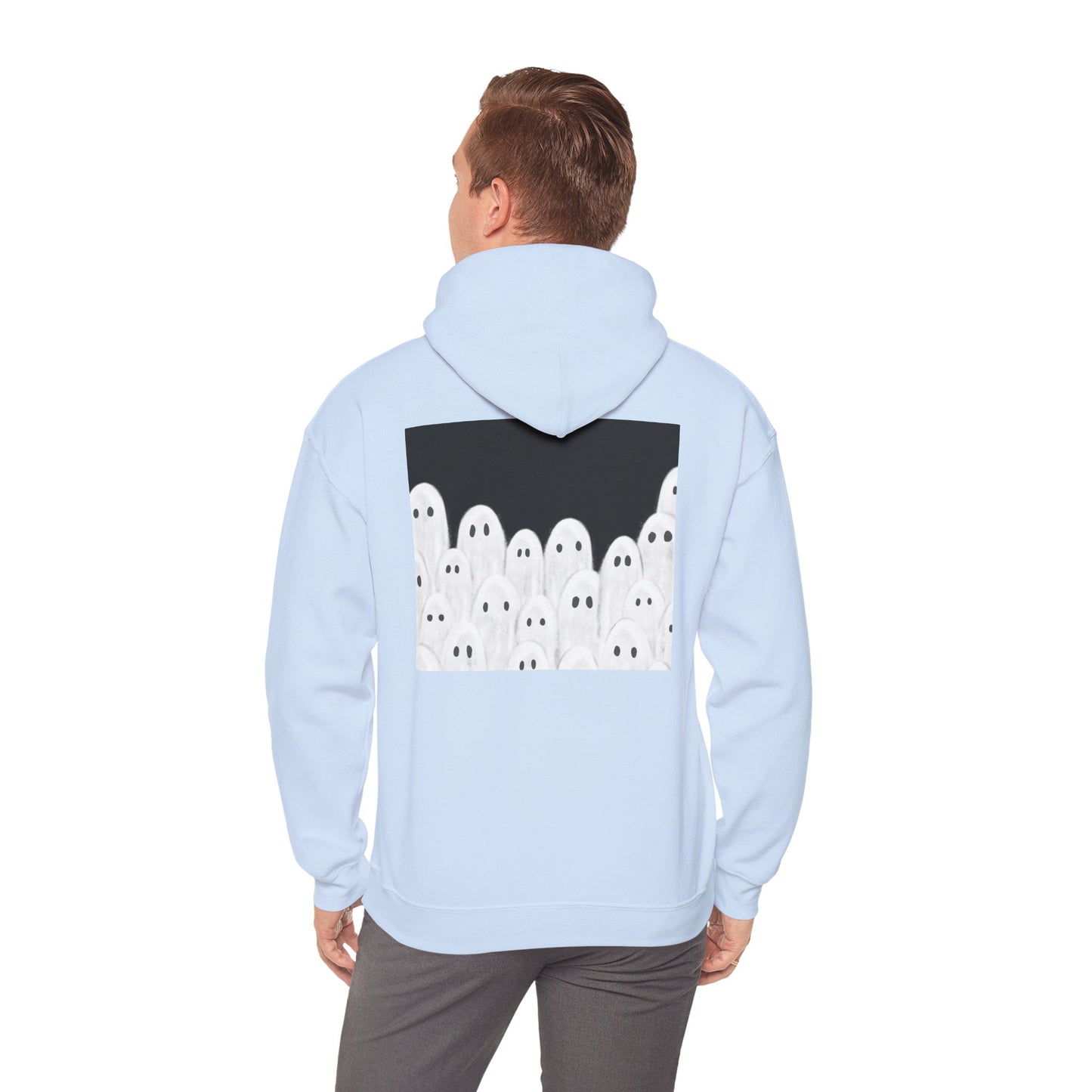 Painted Ghosts Pullover | Halloween Ghost Hoodie, Unisex Boo Sweatshirt, Spooky Gift for Fall, Cozy Halloween Apparel, Ghost Lover Hoodie, Perfect for Spooky Season