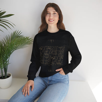 Stylish Unisex Crewneck Sweatshirt - Modern Art Design, Cozy Gift for Him/Her, Perfect for Fall, Casual Wear, Art Lovers, Abstract, Minimalist, Autumn Vibes