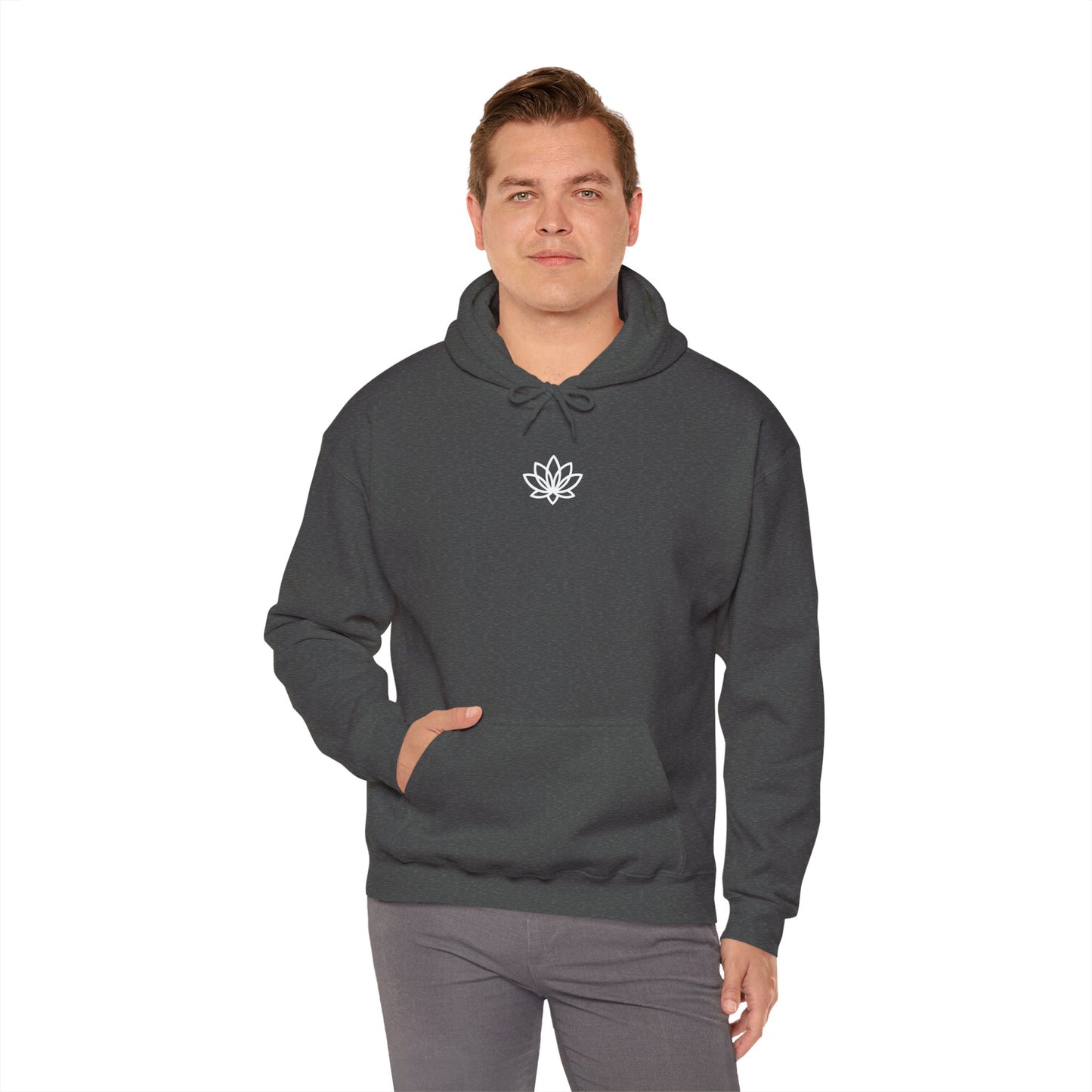 Lotus Flower Unisex Hoodie: Cozy Sweatshirt, Gift for Yoga Lovers, Meditation Apparel, Casual Streetwear, Nature-Inspired Wear, Artsy Collage, Cool Crewnecks