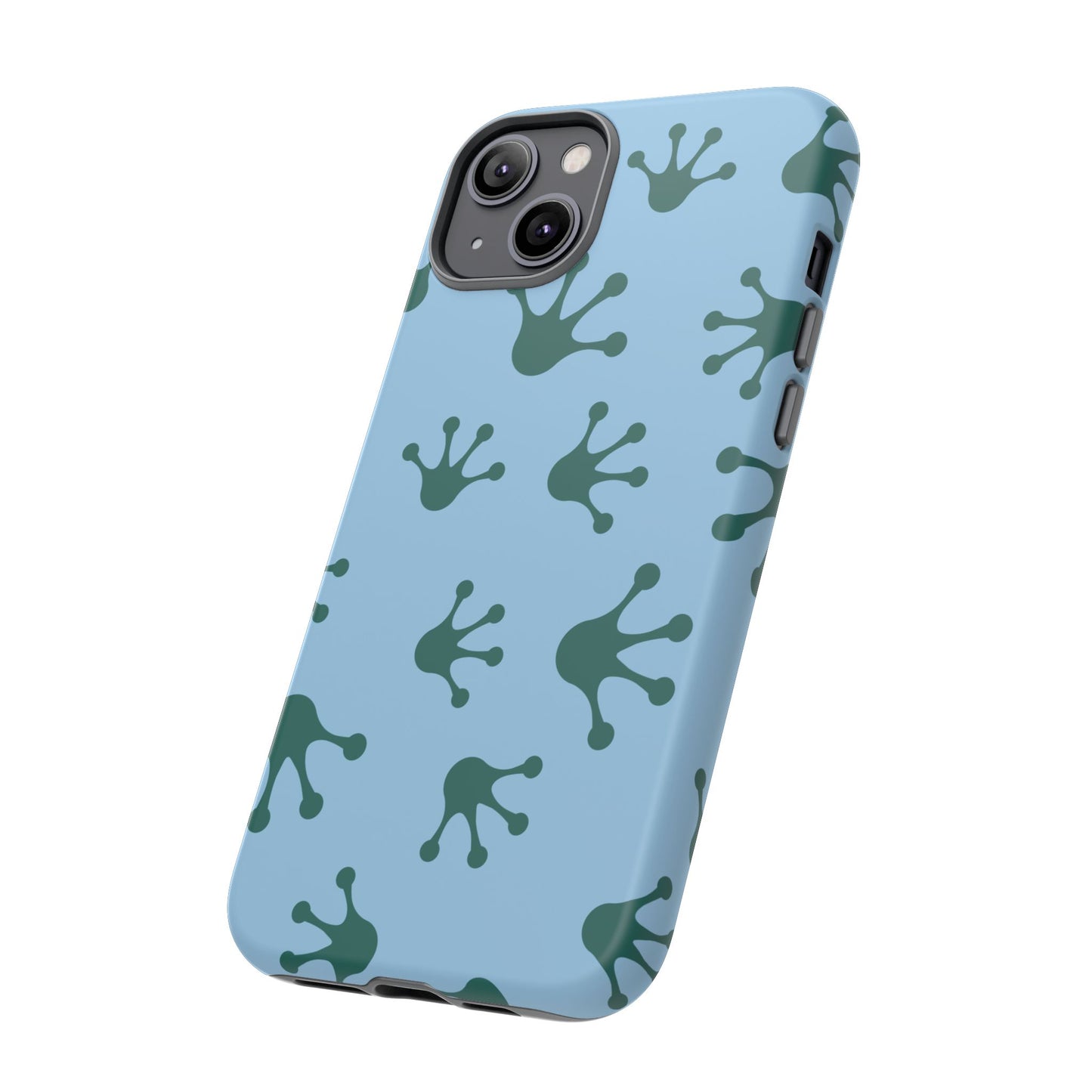Frog Pattern Phone Case, Tough Cases for Nature Lovers, Unique Gift for Kids, Eco-Friendly Accessories, Stylish Cell Phone Cover, Cute Frog Print Pattern, Artsy Phone Cases