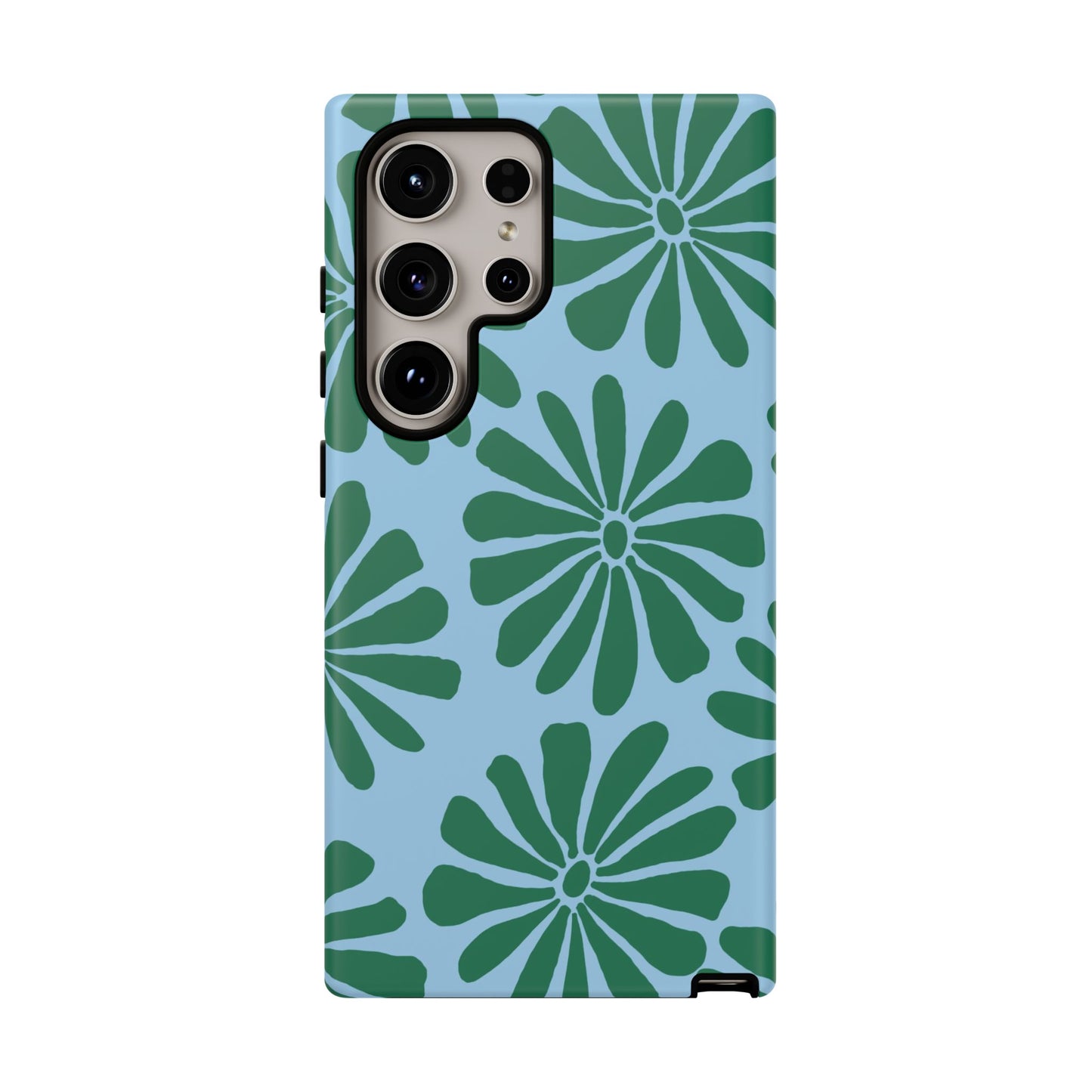 Stylish iPhone Case, Floral Phone Cover, Tough Phone Cases, Green Daisy Design, Unique Gift for Her, Spring Accessories