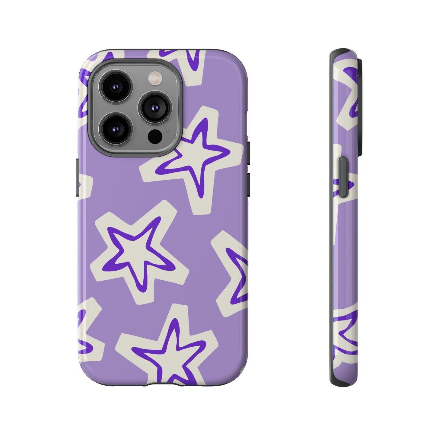 Starry Pattern Phone Case, Cute Star Design, Tough Phone Cover, Gifts for Her, Stylish Phone Accessory