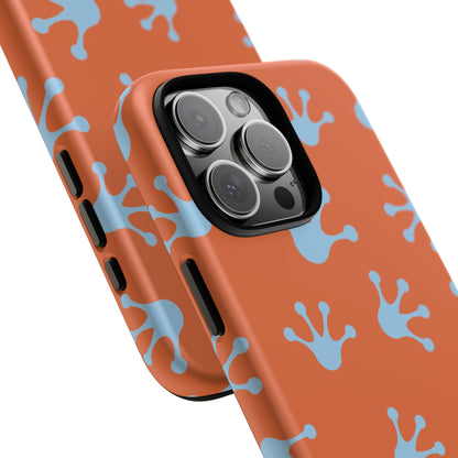 Frog Print Phone Case - Tough Cases, Orange Frog Design, Unique Gift, Fun Accessories, Vibrant Phone Cases, Cool Cases