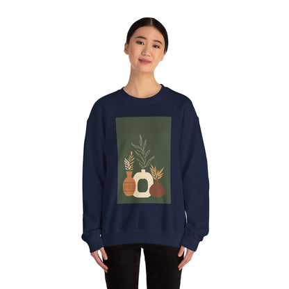 Fall-Inspired Botanical Crewneck Sweatshirt, Cozy Sweatshirt for Women, Warm Unisex Sweater, Autumn Gift,  Plant Lover Apparel