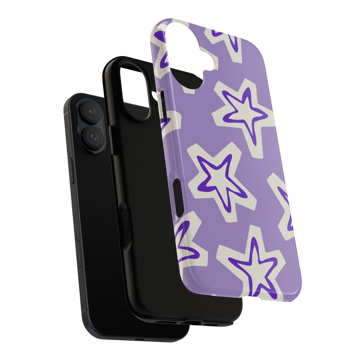 Starry Pattern Phone Case, Cute Star Design, Tough Phone Cover, Gifts for Her, Stylish Phone Accessory