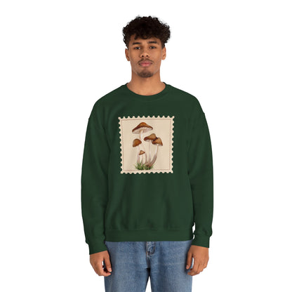Mushroom Vibes Unisex Crewneck Sweatshirt - Cozy Fashion, Nature Lover Gift, Fall Outfit, Eco-Friendly Style, Perfect for Autumn, Artsy Sweatshirts, Premium, Nature-inspired Crewnecks