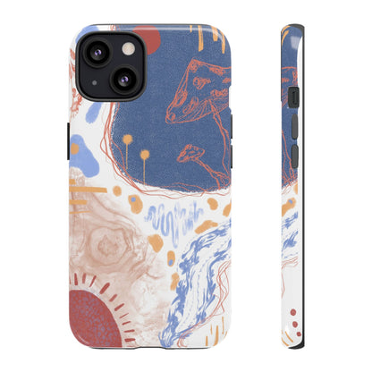 Artistic Phone Case with Abstract Design, Tough Phone Case, Unique Gift, Trendy Accessories, Modern Art Case, Stylish Tech Gear
