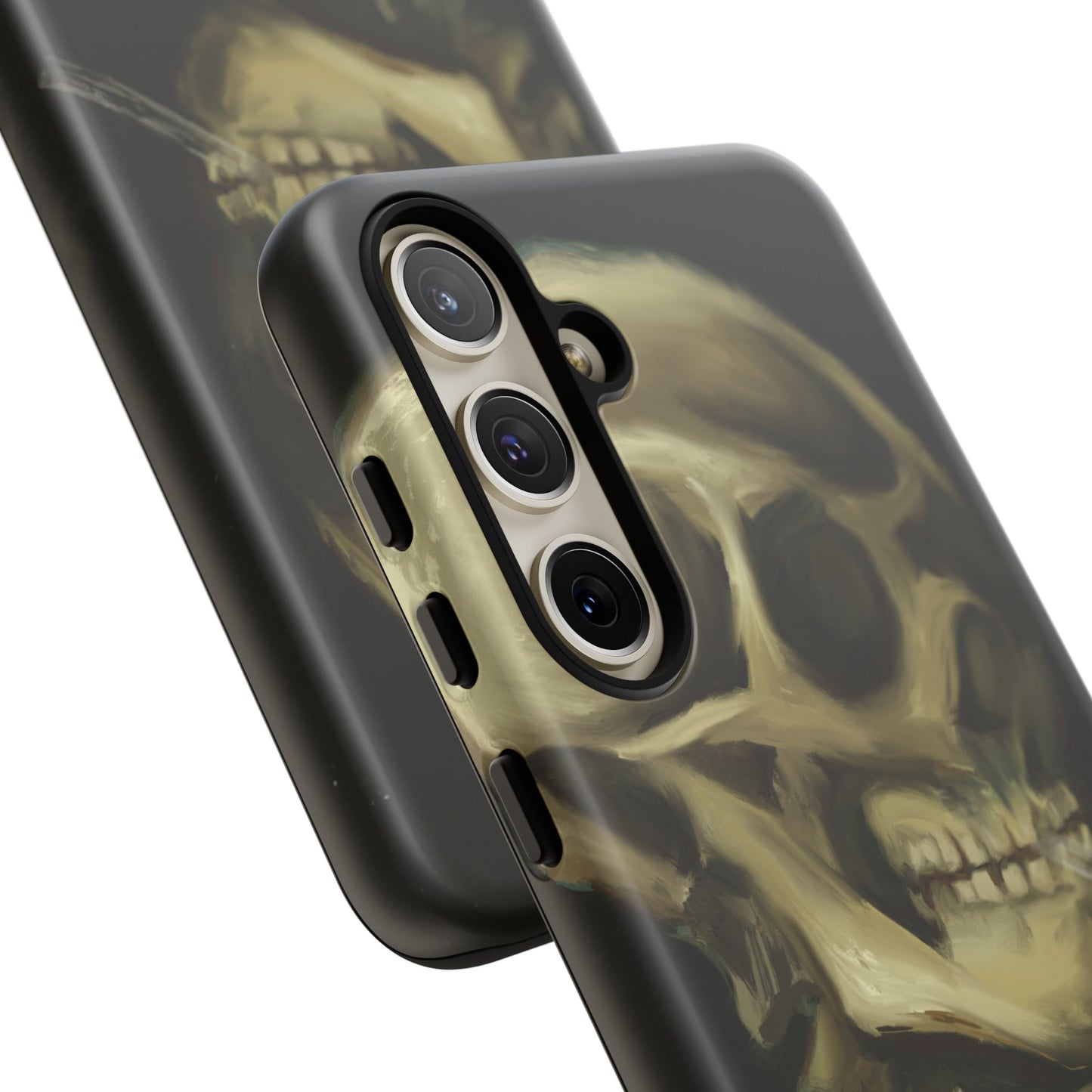 Skull Phone Case - Tough Cases, Macabre Style, Unique Accessories, Perfect for Halloween, Gothic Decor, Edgy Gift Idea | Van Gogh Reimagined, Abstract Twist on  Van Gogh's Skeleton with Burning Cigarette