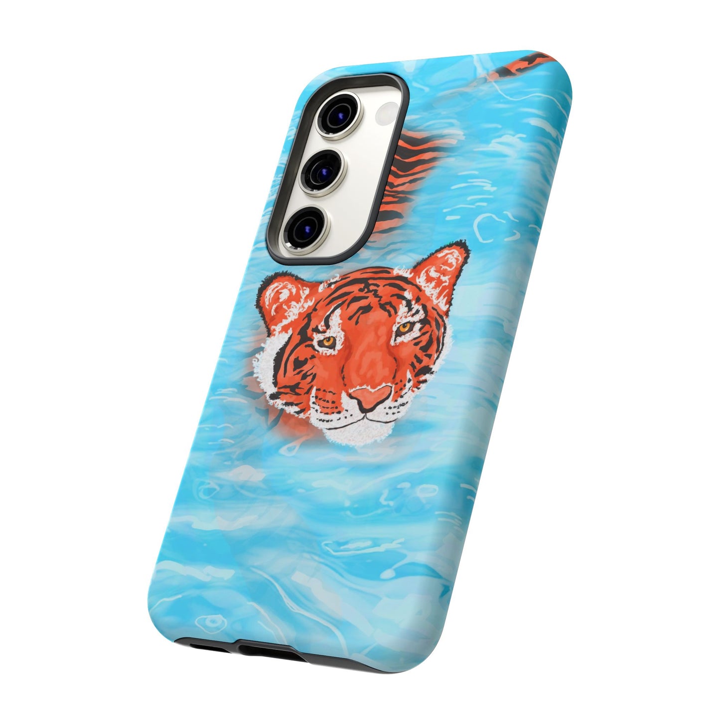 Vibrant Tiger Phone Case, Wildlife Lover Gift, Phone Accessories, Animal Print Case, Summer Vibe, Cool Phone Cover
