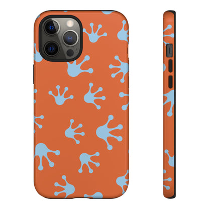 Frog Print Phone Case - Tough Cases, Orange Frog Design, Unique Gift, Fun Accessories, Vibrant Phone Cases, Cool Cases
