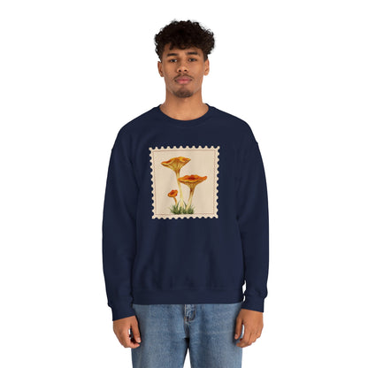Vintage Floral Crewneck Sweatshirt, Cozy Fall Wear, Unisex Gift, Mushroom Art Apparel, Nature Lover Outfit, Comfy Mushroom Crewneck, Vintage Style