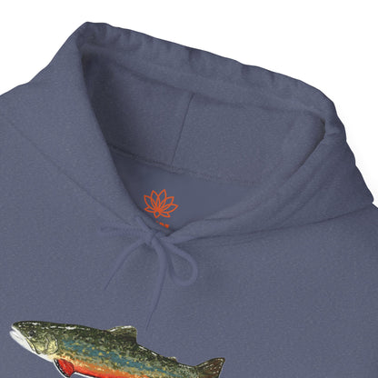 Trout Design Heavy Blend Hoodie, Fishing Gift, Outdoor Apparel, Comfortable Sweatshirt, Unisex Hoodie, Casual Fishing Wear