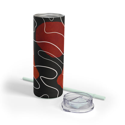 Stylish Matte Tumbler with Abstract Design, Perfect for Gifts, Travel, Coffee Lovers, Home Decor, and Reusable Drinkware